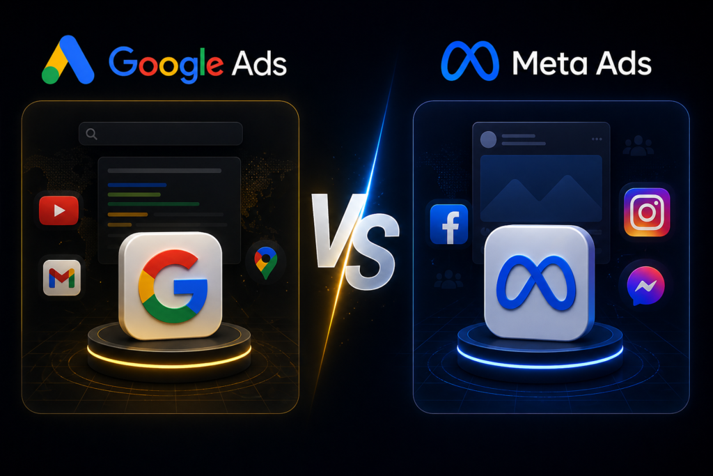 Google Ads Vs Meta Ads comparison paid advertising platforms