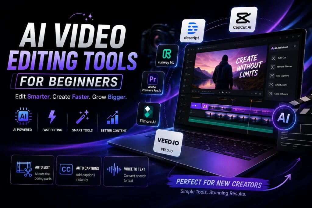 AI video editing tools for beginners and youtube creators