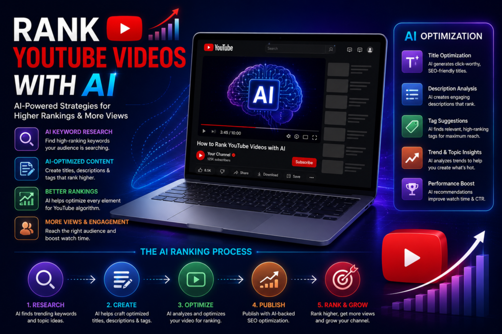 AI YouTube SEO tools for video ranking and channel growth
