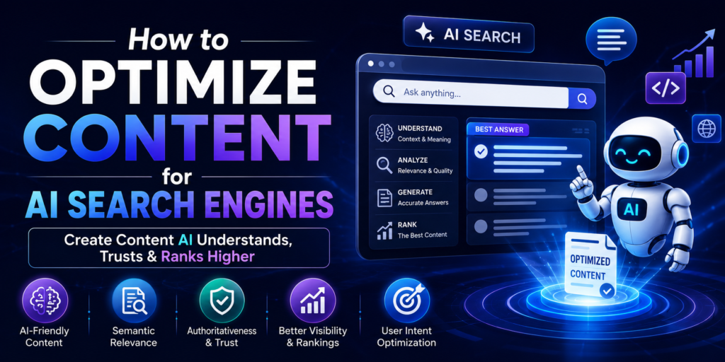 How to optimize content for AI search engines in 2026