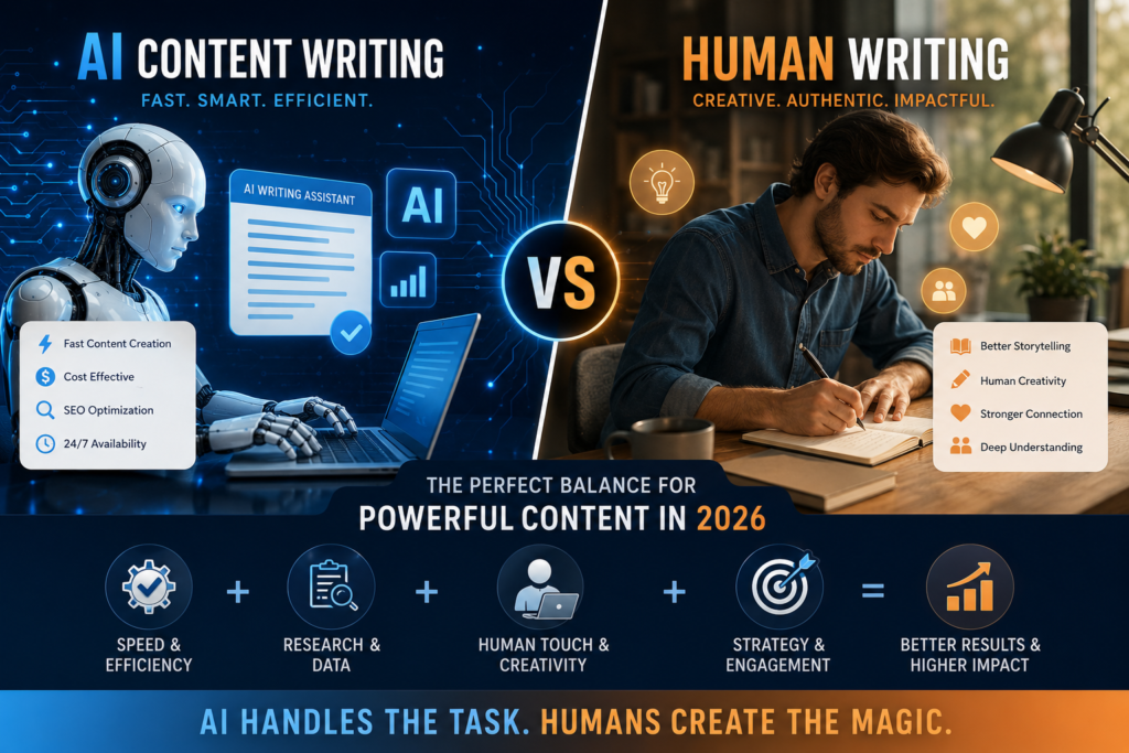 AI writing tools versus human creativity in content creation